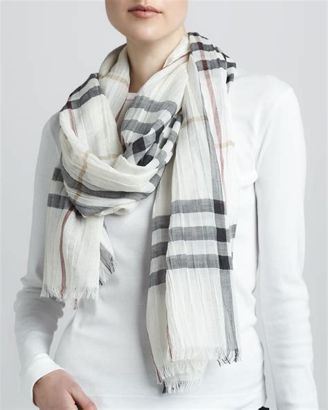 burberry gauze giant check scarf rose|Burberry Gauze Giant Check Scarf, Rose .